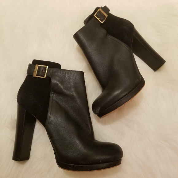 MICHAEL Michael Kors Shoes - MICHAEL Michael Kors Leather Heel Ankle Booties